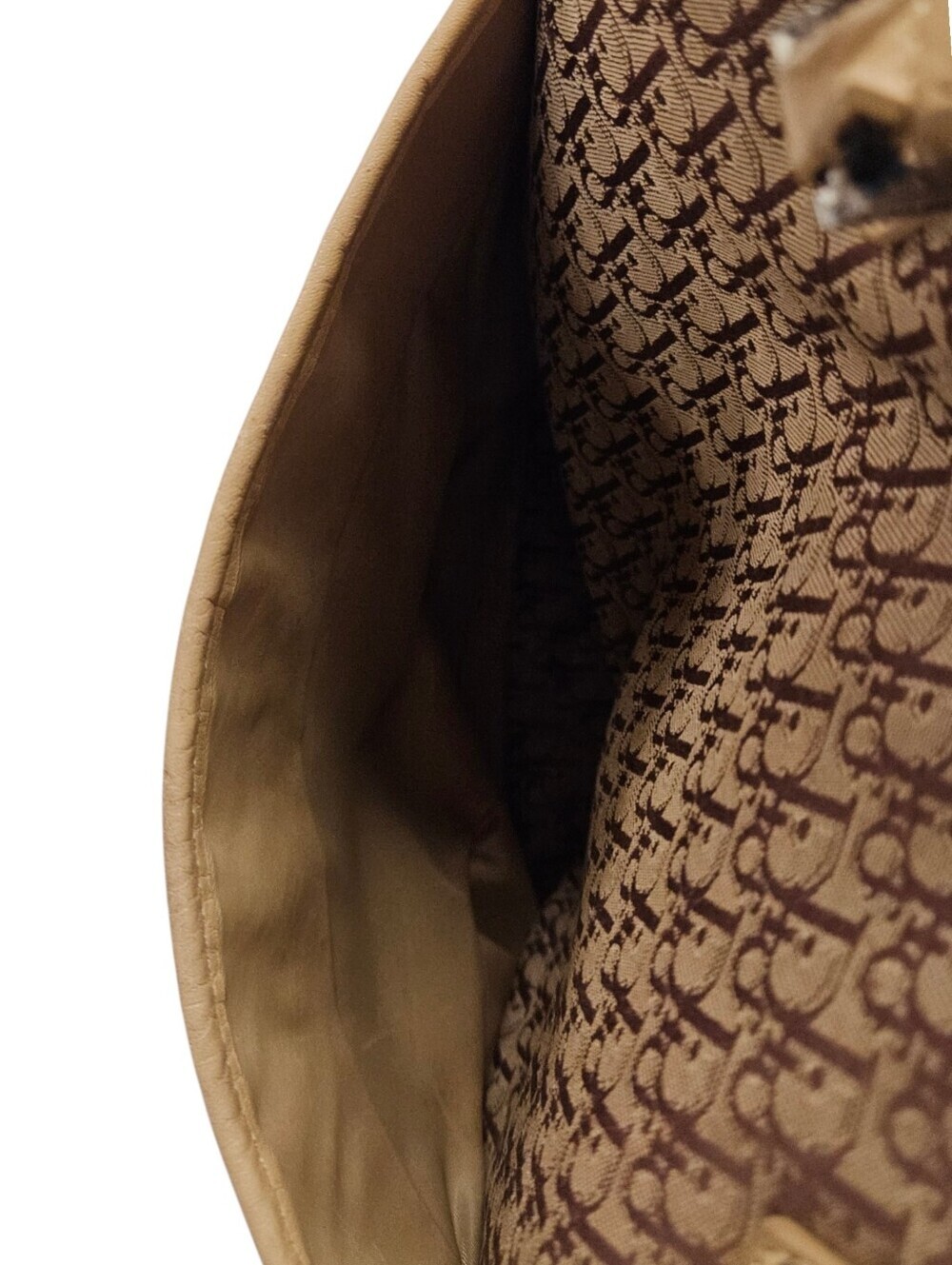 Dior Trotter Diorissimo Monogram Canvas And Leather Tote Bag In Brown And Tan - Picture 10 of 16